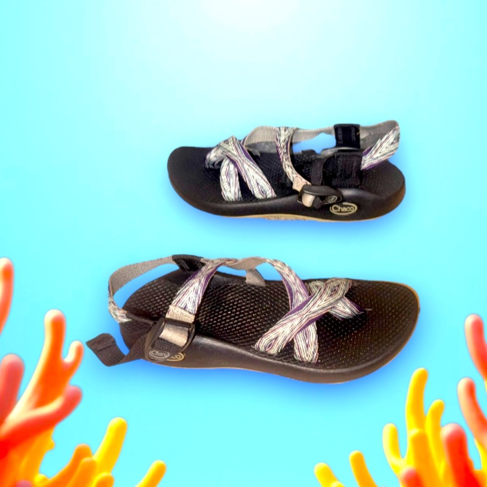 CHACOS Z CLOUD purple/green sandals women’s shoes size 7